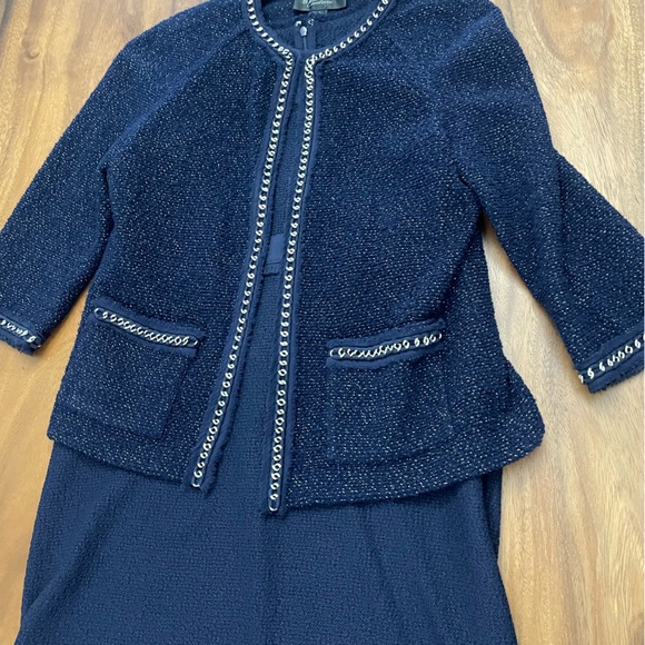 St. John knits navy dress and jacket size 6 - Picture 1 of 6
